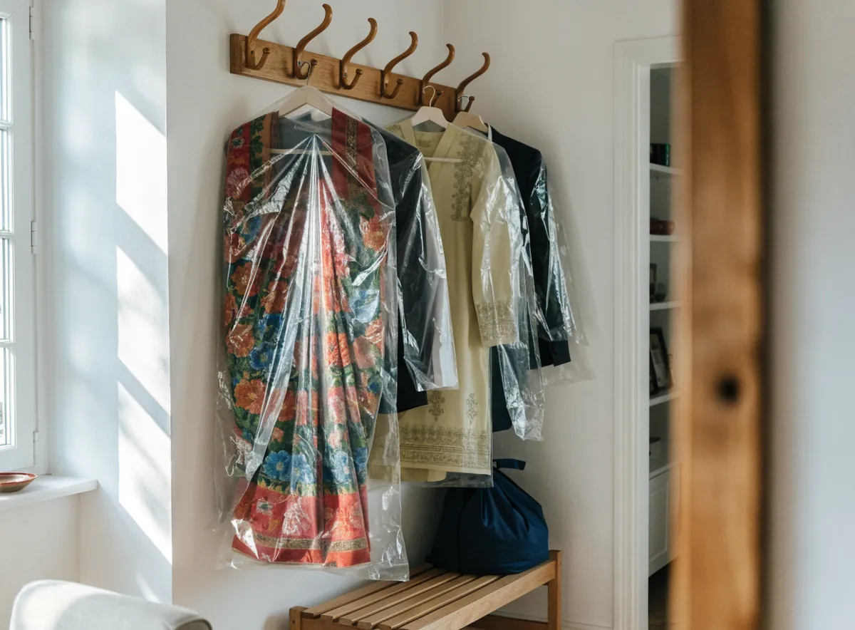 Dry cleaned saris and formal outfits delivered to a home in Edison, NJ